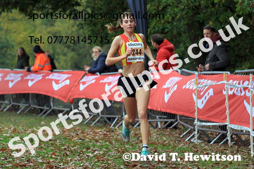 Junior Women, 2022 National Cross Country Relays, Berry Hill Park, Mansfield.  Photo: David T. Hewitson/Sports for All Pics